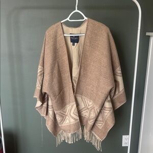 American Eagle Outfitters Cream Poncho
